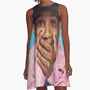 Tory Lanez shocked in an A-line dress