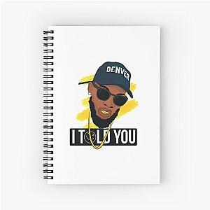 tory lanez print Spiral Notebook