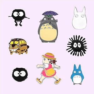 Totoro Brooches Spirited Away Cat Enamel Pins