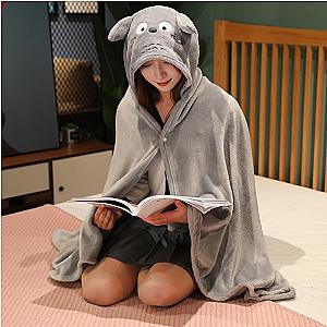 Totoro Cute Anime Cat Soft Cloak Coral Fleece Air Conditioning Blankets