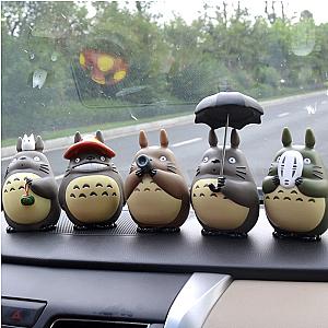 Totoro No Face Man Car Interior Decor Anime Action Figure Model