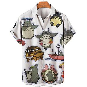 Totoro 3D Printed Men's Large Size T-shirt