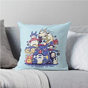 Totoro Pillows - my neighbor totoro 4 Throw Pillow RB2607