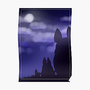 Totoro Posters - Cute Purple Totoro Poster Poster RB2607