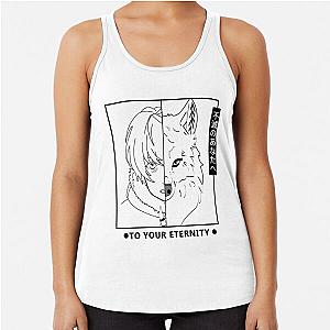 To Your Eternity Tank Tops - Fushi and Joan White Racerback Tank Top