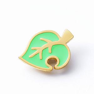 Animal Crossing Pins - Green Leaf Animal Crossing Logo Lapel Pin