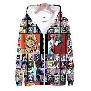 Chainsaw Man Hoodie – Denji And Makima Anime Mix Manga 3D Zipped Hoodie