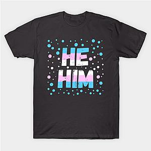 Trans Flag T-Shirts - He Him - Transgender Pride Flag Design T-shirt TP0812