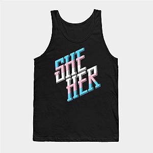 Trans Flag Tank Tops - She/Her Trans Pride Tank Top TP0812