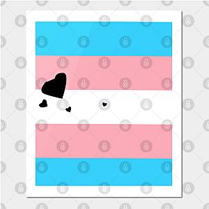 Trans Flag Posters - Transgender hearts Poster TP0812