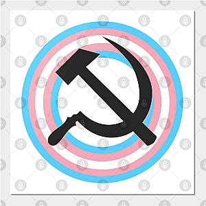 Trans Flag Posters - Trans Pride Communist Poster TP0812