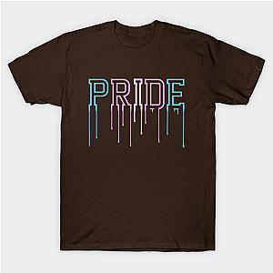 Trans Flag T-Shirts - Pride - Transgender Pride Flag paint drip design T-shirt TP0812