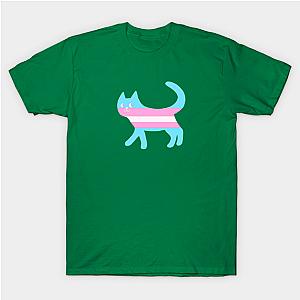 Trans Flag T-Shirts - Transgender Cat T-shirt TP0812