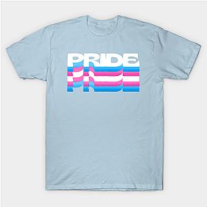 Trans Flag T-Shirts - Pride - Transgender Pride Flag Shadow Design T-shirt TP0812