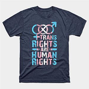 Trans Flag T-Shirts - Trans rights are Human Rights T-shirt TP0812