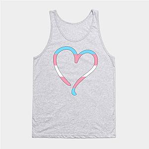 Trans Flag Tank Tops - Transgender Flag Heart Tank Top TP0812