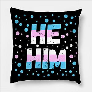 Trans Flag Pillows - He Him - Transgender Pride Flag Design Pillow TP1208