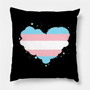 Trans Flag Pillows - Transgender Pride Heart Flag Awareness Pillow TP1208