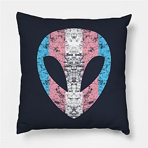 Trans Flag Pillows - Trans Alien with Transgender Pride Flag Pillow TP1208