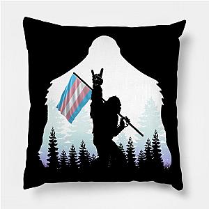 Trans Flag Pillows - Bigfoot sasquatch Transgender flag Lgbt pride Pillow TP1208