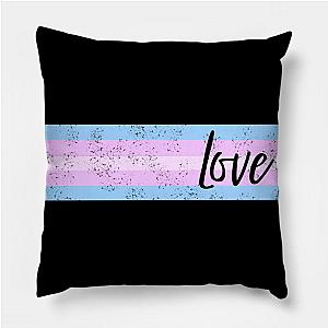 Trans Flag Pillows - Love - Transgender Pride Flag banner design Pillow TP1208