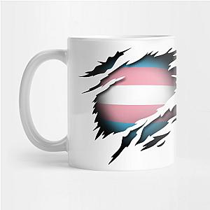 Trans Flag Mugs - Transgender Pride in the Heart  Mug TP1208