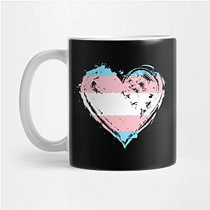 Trans Flag Mugs - Transgender Pride Heart Flag Trans Awareness Rights  Mug TP1208