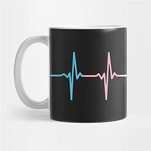 Trans Flag Mugs - Transgender Pride Heartbeat Pulse  Mug TP1208