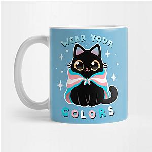 Trans Flag Mugs - Trans LGBT Pride Cat - Kawaii Rainbow Kitty - Wear your colors  Mug TP1208