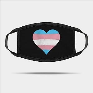 Trans Flag Face Masks - Transgender Flag Heart Mask TP1208