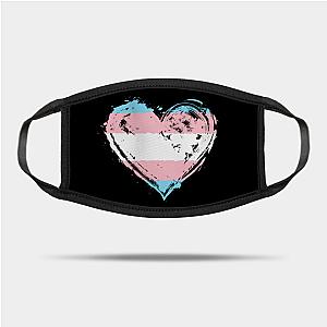 Trans Flag Face Masks - Transgender Pride Heart Flag Trans Awareness Rights Mask TP1208