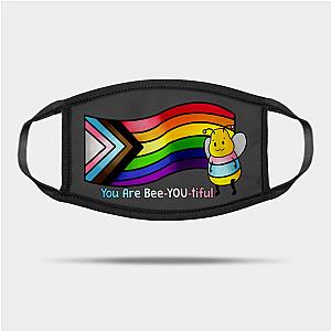 Trans Flag Face Masks - You Are Bee-YOU-tiful T-Shirt - Trans Version Mask TP1208