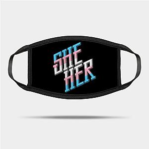 Trans Flag Face Masks - She/Her Trans Pride Mask TP1208