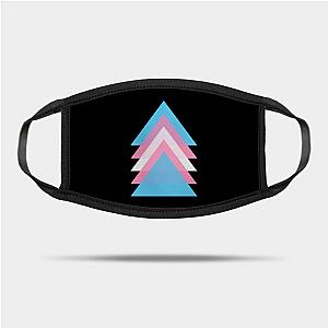 Trans Flag Face Masks - Triangle Abstract Transgender Pride Flag Design Mask TP1208