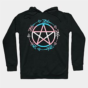 Trans Flag Hoodies - Transgender Flag Pentagram Hoodie TP1208