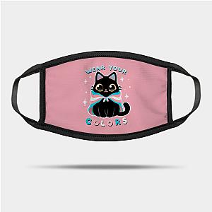 Trans Flag Face Masks - Trans LGBT Pride Cat - Kawaii Rainbow Kitty - Wear your colors Mask TP1208