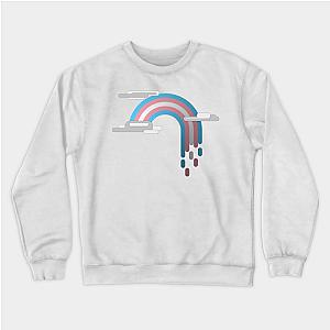 Trans Flag Sweatshirts - Minimalist Transgender Drip Rainbow Sweatshirt TP0812