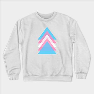 Trans Flag Sweatshirts - Triangle Abstract Transgender Pride Flag Design Sweatshirt TP0812