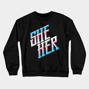 Trans Flag Sweatshirts - She/Her Trans Pride Sweatshirt TP0812