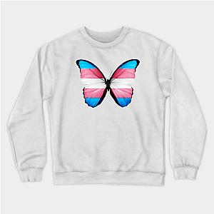 Trans Flag Sweatshirts - Pride Butterfly Sweatshirt TP0812