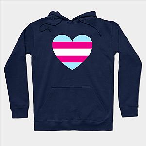 Trans Flag Hoodies - LGBT | Transgender Pride Flag Heart Hoodie TP1208