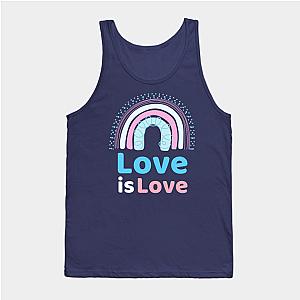 Trans Flag Tank Tops - Love is Love Trans Pride Flag Tank Top TP0812