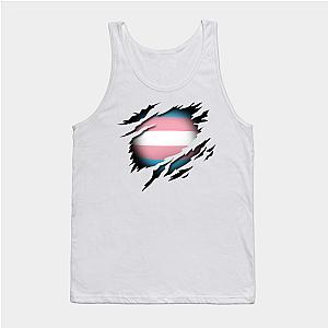 Trans Flag Tank Tops - Transgender Pride in the Heart Tank Top TP0812