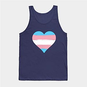 Trans Flag Tank Tops - Transgender Flag Heart Tank Top TP0812