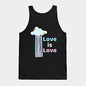 Trans Flag Tank Tops - Love is Love Trans Pride Flag Tank Top TP0812