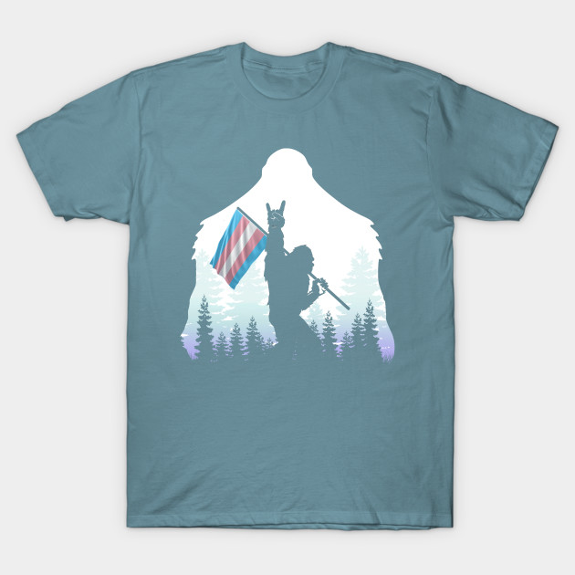 Bigfoot sasquatch Transgender flag Lgbt pride