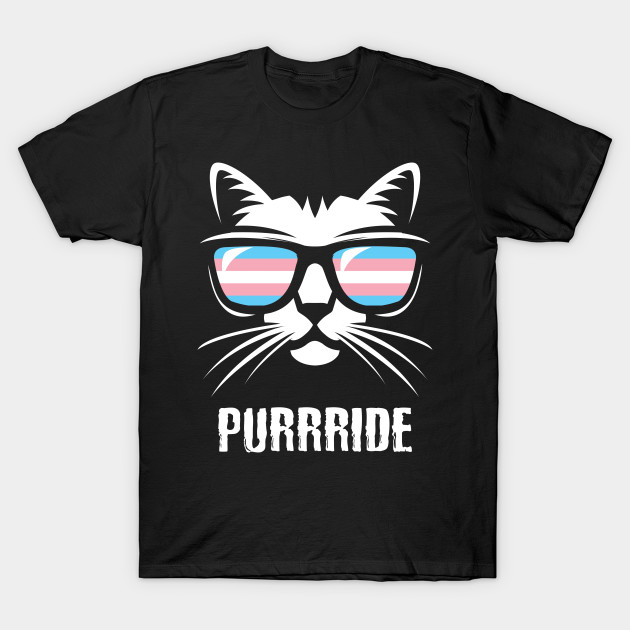 Transgender Pride Flag Cat Purrride