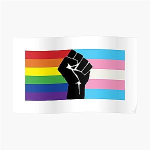 Transgender Posters - Pride, Black Lives Matter and Trans Flag Poster RB0403