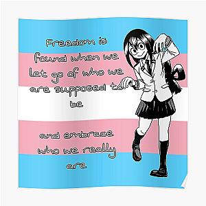 Transgender Posters - My Hero Academia Tsuyu Asui Transgender Pride Flag Poster RB0403