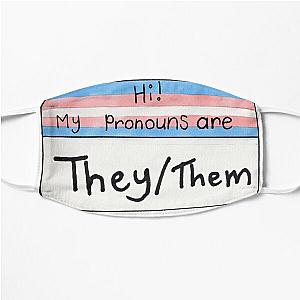 Transgender Face Masks - Pronouns Trans version- they/them Flat Mask RB0403